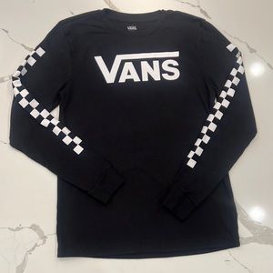 Vans Womens Long Sleeve Logo T Size Small